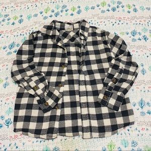 Grey & White Checkered Flannel